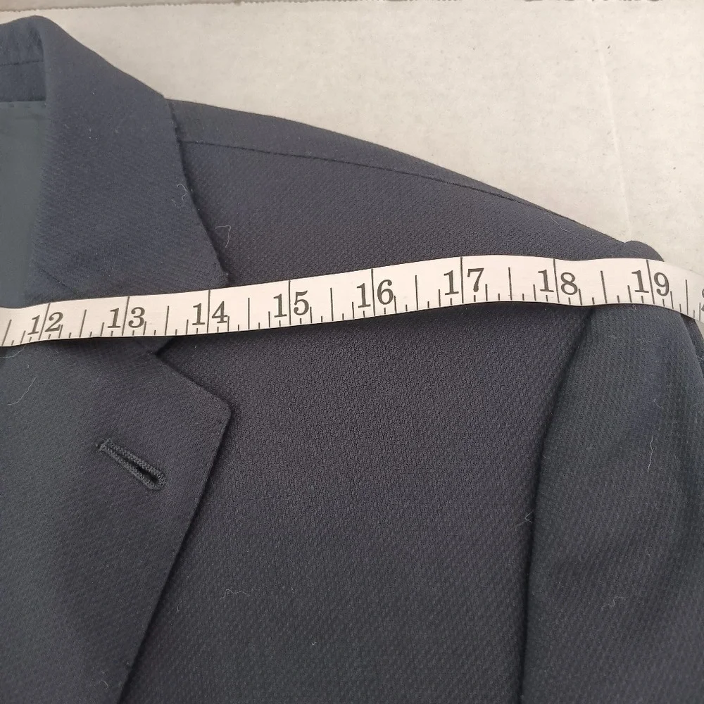 Ermenegildo Zegna Blazer Mens 56R Navy Blue Wool Cool Effect Mila Sport Coat